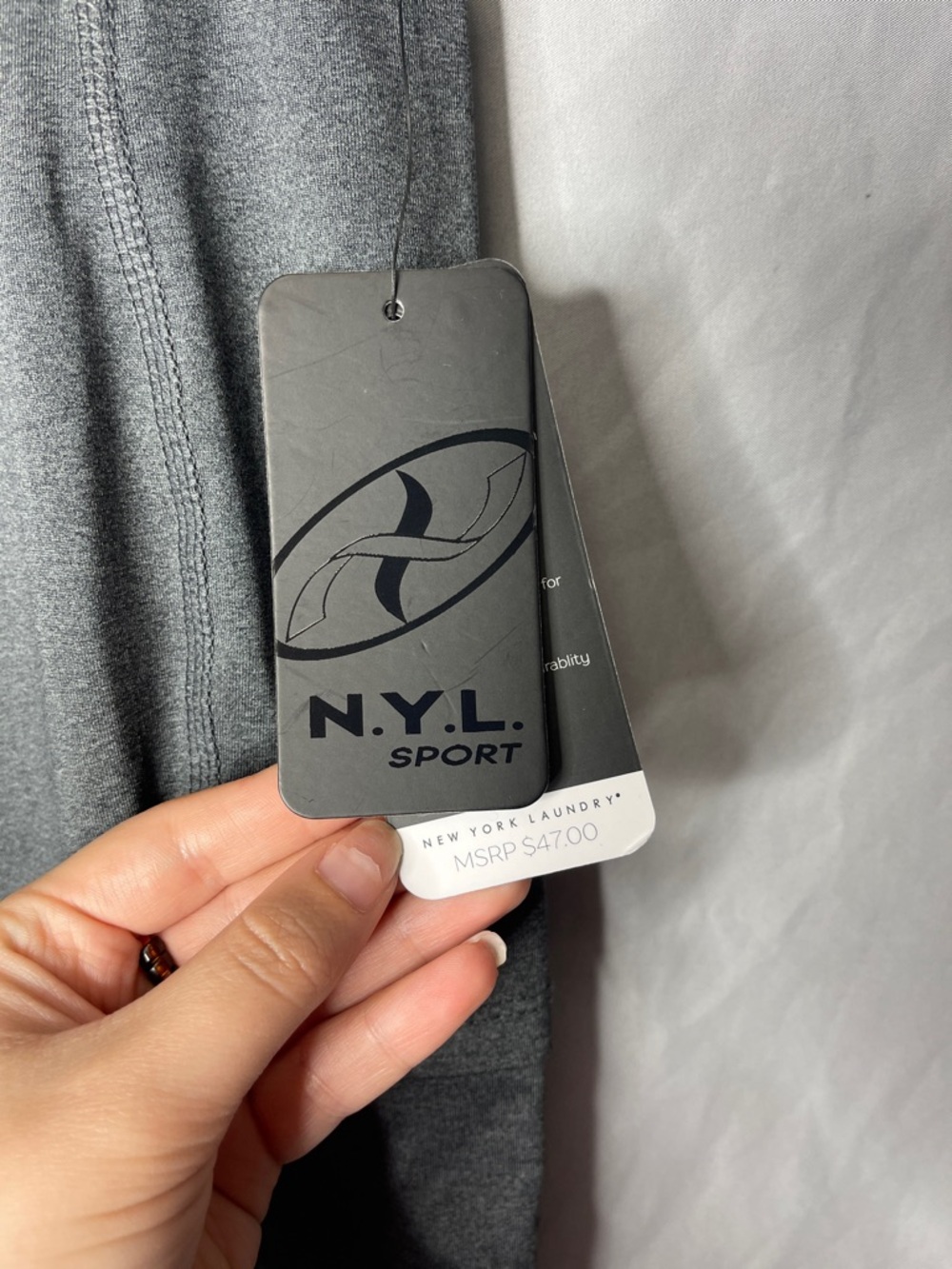New York Laundry Gray Active Leggings Capris - Picture 2 of 9
